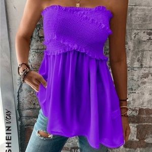 Frill Trim Tube Top